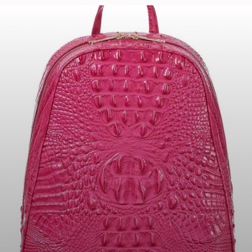 Pre-Owned  — BRAHMIN Melbourne Collection Paradise Pink Nola Backpack